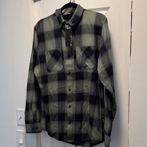 Travis Mathew Dark Plaid Shirt